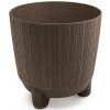 Kvetináč RYFO N ECO WOOD 16,8 cm - farba: káva ECO