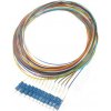 XtendLan FO pigtail LC, 9/125, 0,9mm, 1m, LS0H, ZWP, sada 12ti pigtailů různé barvy, G.652d FOTS-LC-9-1-9-12