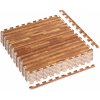 MOVIT Penové Puzzle Hypoalergénne 60x60cm 8ks, hnedé svetlé drevo