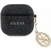 Guess 4G Script PC/PU Charm Pouzdro pro AirPods 4 Black