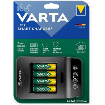 VARTA LCD Smart Charger+ 4× AA 2100 mAh 57684101441
