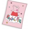 Carbotex Detská deka Prasiatko Peppa Veselá Pepina 110x140 cm