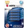 AgfaPhoto Power alkalická batéria 1.5V, LR03/AAA, blister 4ks AP-LR03-4B