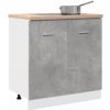 vidaXL Skrinka pod drez, betónovo sivá 80x46x81,5 cm, kompozitné drevo