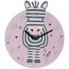 H&S Decoration Detské nástenné hodiny Zebra, viacfarebná