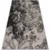Najkoberce šnúrkový SIZAL FLOORLUX 20491 KVETY strieborný/čierny 60x110 cm