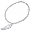 Silvego Jemný oceľový náramok s príveskom Anjelské krídlo KMMB69550