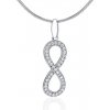SILVEGO Strieborný prívesok Nekonečno s mikro zirkónmi JJJP0454