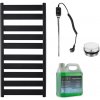 CERANO - Kúpeľňový elektrický radiátorový set Marco - 600W - čierna matná - 1125x550 mm CER-680516