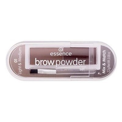 Essence Brow Powder Set paletka pudrů na obočí 2.3 g odstín 01 Light & Medium