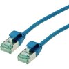 roline recycled material 21.45.3346 RJ45 sieťové káble, prepojovacie káble CAT 6A U/FTP 3.00 m modrá netienený, extrémne tenký, PVC plášť 1 ks; 21.45.3346