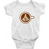 Coffee art Body dojčenské s krátkym rukávom biele