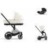 Cybex Platinum CYBEX e-Priam Travel Set + Cloud T i-Size off white 2023 chrome with brown details