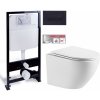 PRIM predstenový inštalačný systém s čiernym tlačidlom 20/0044+ WC INVENA LIMNOS WITH SOFT se sedlem RIMLESS PRIM_20/0026 44 LI1
