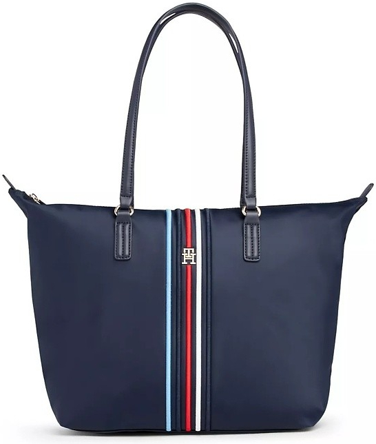 Tommy Hilfiger kabelka cez rameno Poppy Tote Corp. 2 /Modrá