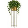 HowHomely KOVOVÝ KVETINÁČ SO STOJANOM GOLDEN 95X21 CM ZLATÁ