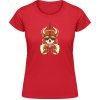 Akciové Dámske Tričko SoftStyle Gildan Dizajn Pivný Viking Červená Dámske