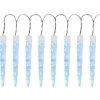 Reťaz MagicHome Vianoce Icicle, 65 LED ľadovo modrá, 8 funkcií, 230 V, 50 Hz, IP44, exteriér, osvetl