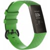 BStrap Silicone Diamond Small remienok na Fitbit Charge 3 / 4, green SFI008C05