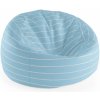 Sablio Sedací vak Cocoon Bílé linky na modré - 115 x 75 cm x 45 cm