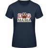E190 Tričko - Nápis Dog Mama - Navy - XS - Dámske