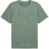 Pánske tričko Puma, M TAD ESSENTIAL HEATHER CAT TEE tmavo zelená,čierna L