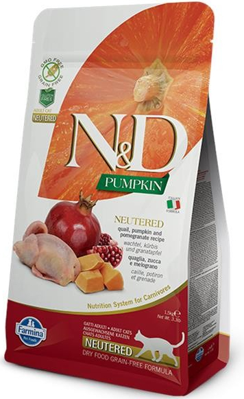N&D cat GF PUMPKIN Neutered Prepelica 300 g