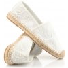 ESPADRILKY KARL LAGERFELD KAMINI ORCHID LACE SLIP ON WHITE MESH