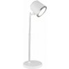 GLOBO 58454W MEEYA dotyková stolná lampička LED V446mm 6W/300lm 3000+4000+6500K strieborná, biela, vrátane batérie CR18650 1500mAh 3,7V, USB kábel