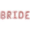 PartyDeco NÁPIS fóliový Bride ružové zlato 280x86cm