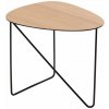 Kovový konferenčný stolík v prírodnej farbe 37x44 cm Curve M Wood – LIND DNA