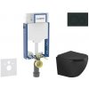 Geberit Kombifix - Set predstenovej inštalácie, klozetu Oudee a dosky softclose, tlačidlo Sigma20, matná čierna/čierna SANI15CA5505
