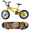 Prstový bicykel + skateboard, 10cm