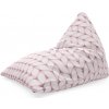 Sablio Sedací vak Bledoružové pletenie: 150x80 cm