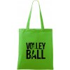 Volleyball nápis - Taška bavlnená - 42 x 38 cm ( Apple Green )