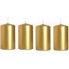 Adventné sviečky METAL 4ks 4x6cm - zlaté