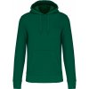 Kariban | K4027, Pánska ekologická mikina s kapucňou, zelená Kelly, S