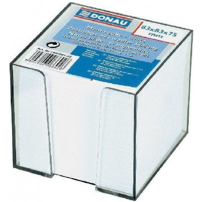 DONAU Bloček kocka nelepená 83x83x75mm biela v čírej škatuľke (DO490001)
