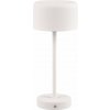 Biela LED stmievateľná stolová lampa (výška 30 cm) Jeff – Reality