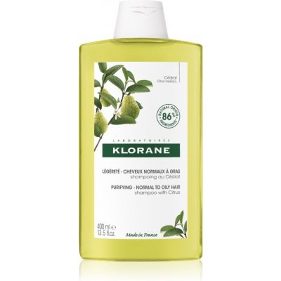 Klorane Cédrat čistiaci šampón pre normálne až mastné vlasy 400 ml