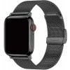 MojRemienok.sk Milánsky ťah celokovový náhradný remienok pre Apple Watch 38 mm/40 mm/41 mm/42 mm Farba: čierna so zapínaním na kovovú sponu