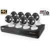 iget HGNVK164908 - Kamerový UltraHD 4K PoE set, 16CH NVR + 8x IP 4K kamera, zvuk, SMART W / M / Andr / iOS HGNVK164908
