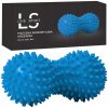 PIŁKA SENSORYCZNA ORZESZEK PEANUT SPIKY BALL LINE SPORT NA MASÁŽ, MODRÁ