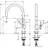 Kuchyňská baterie Hansgrohe TALIS M54 72804670, černá