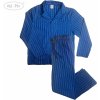 Raj-Pol pánské pyžamo dlouhé propínací flanel modré