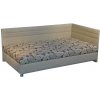 New design Posteľ 140x200 ELITE P 104/105 matrac látka 104/korpus + čelo látka 105 - matrac POLYURETAN D4 čalúnené 145 cm x 80 cm x 205 cm