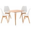 Design-Shop Jedálenska súprava stoličiek a stola Liborg SET 4+1 natura / biela