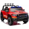 Megacar Detské elektrické autíčko hasičský,EVA kolesá, kožené sedadlo, USB, MP3, Bluetooth, 4x100W, 24V 10Ah, červený