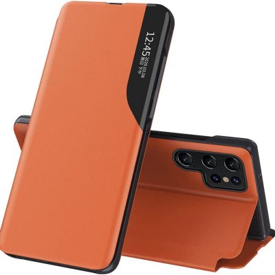 SES Flipové puzdro pre Xiaomi Redmi Note 9 Pro - oranžové 11244