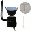 Perfect Cauldron kotol na guláš a zabíjačku smalt 100 L (1,2 mm), Perfect Cauldron kotlina 60 cm KOV, Perfect Cauldron pokrievka drevo, vareška 80 cm SMREK